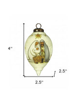 Nativity Holy Family Hand Painted Mouth Blown Glass Ornament - Homeroots - Flyclothing LLC