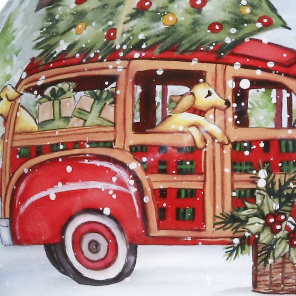 Home For Christmas Hand Painted Mouth Blown Glass Ornament - Homeroots - Flyclothing LLC