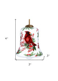Cardinal Perched on Winter Berries Hand Painted Mouth Blown Glass Ornament - Homeroots - Flyclothing LLC