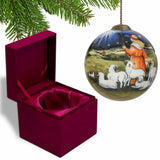 Shepherd Gazing Into the Star of Bethlehem Hand Painted Mouth Blown Glass Ornament - Homeroots - Flyclothing LLC