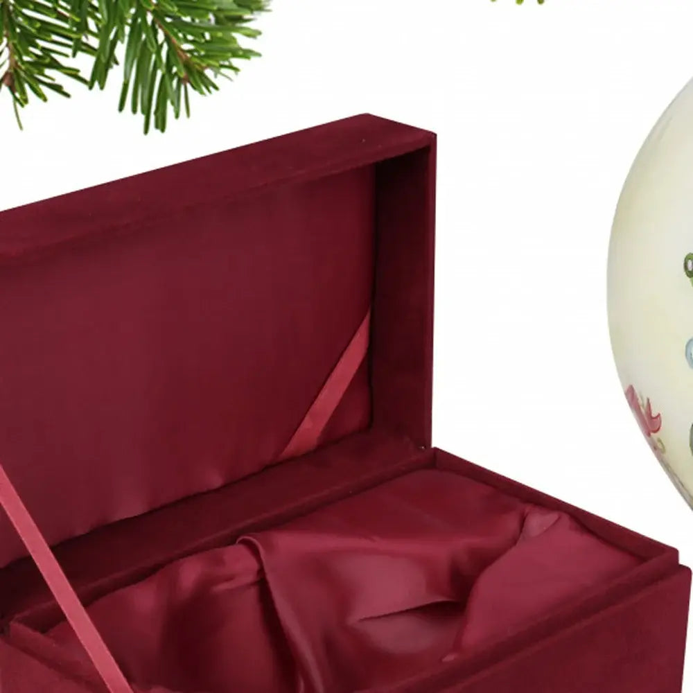 Baby Carriage with Presents Hand Painted Mouth Blown Glass Ornament - Homeroots - Flyclothing LLC