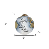 Globe Come Away with Me Hand Painted Mouth Blown Glass Ornament - Homeroots - Flyclothing LLC