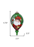 Plaid Santa with Cardinals Hand Painted Mouth Blown Glass Ornament - Homeroots - Flyclothing LLC