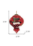 Plaid Snowman and Cardinals Hand Painted Mouth Blown Glass Ornament - Homeroots - Flyclothing LLC