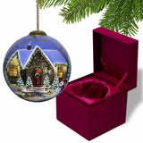 Home for Christmas Hand Painted Mouth Blown Glass Ornament - Homeroots - Flyclothing LLC