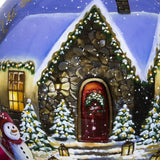 Home for Christmas Hand Painted Mouth Blown Glass Ornament - Homeroots