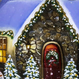 Home for Christmas Hand Painted Mouth Blown Glass Ornament - Homeroots