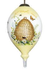 Beehive Home Sweet Home Hand Painted Mouth Blown Glass Ornament - Homeroots - Flyclothing LLC