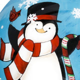 Anywhere with You is Always Better Penguin Hand Painted Mouth Blown Glass Ornament - Homeroots