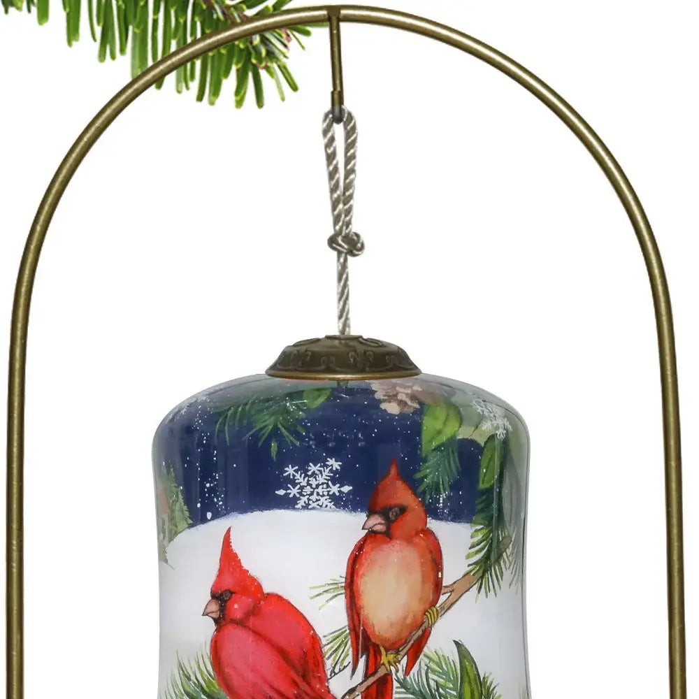 Dual Cardinals Hand Painted Mouth Blown Glass Ornament - Homeroots - Flyclothing LLC