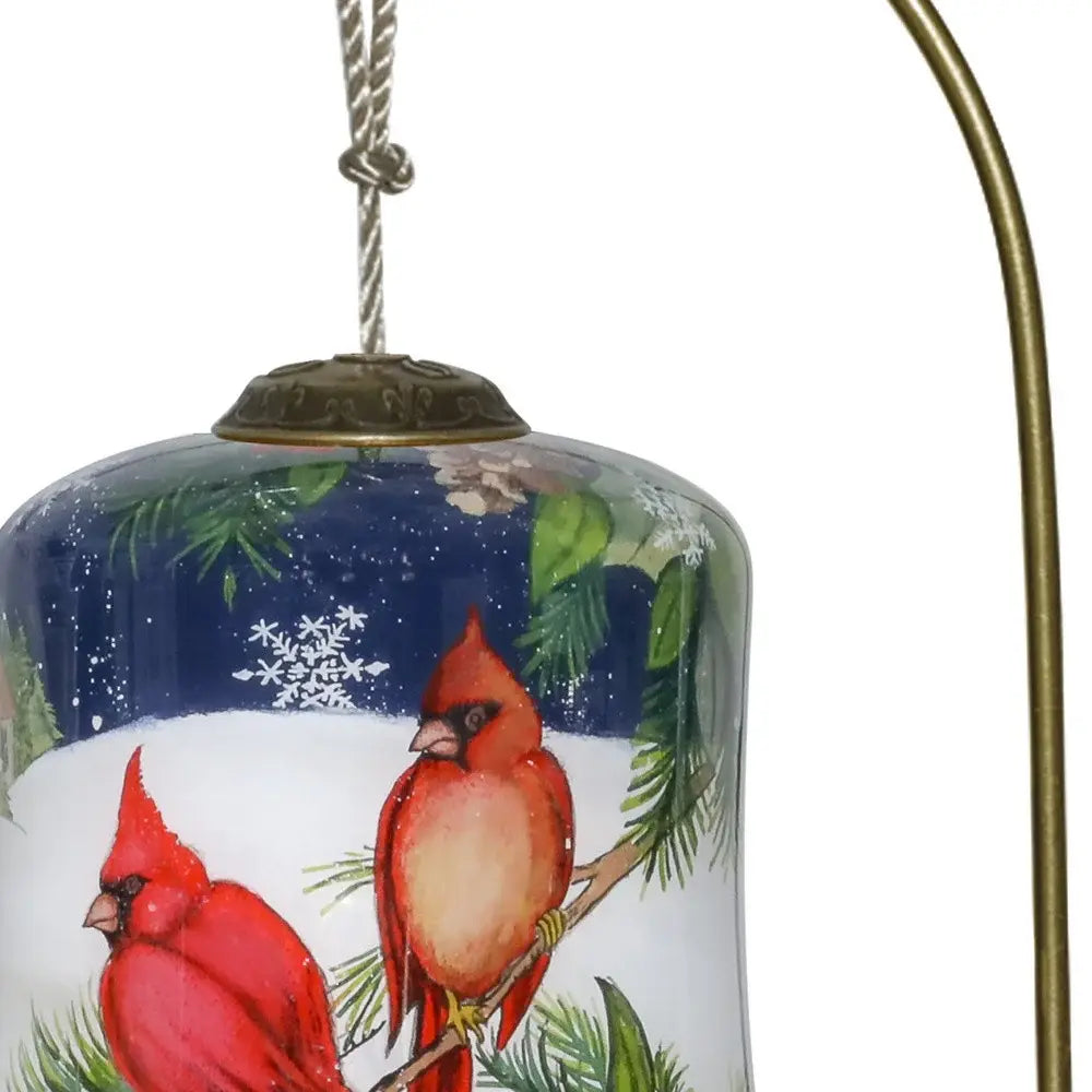 Dual Cardinals Hand Painted Mouth Blown Glass Ornament - Homeroots - Flyclothing LLC