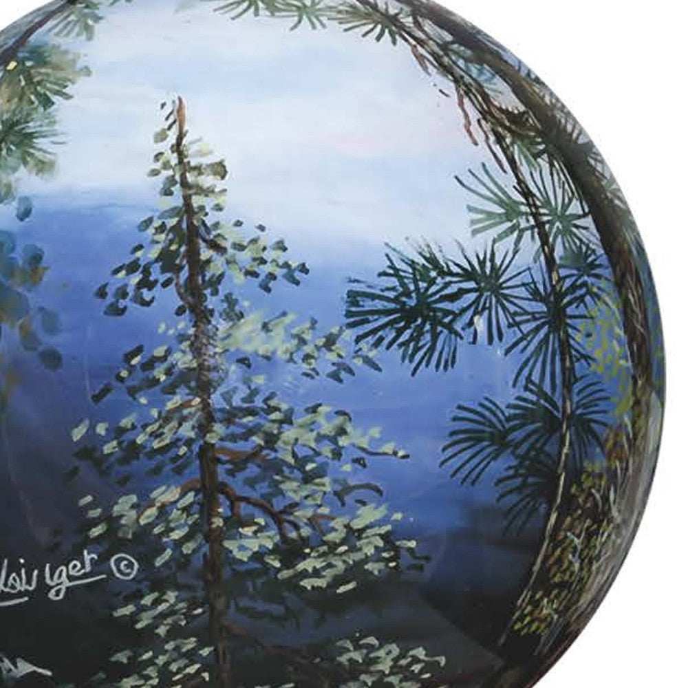 Scenic Life is Better in the Mountains Hand Painted Mouth Blown Glass Ornament - Homeroots - Flyclothing LLC