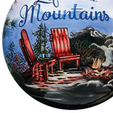 Scenic Life is Better in the Mountains Hand Painted Mouth Blown Glass Ornament - Homeroots - Flyclothing LLC