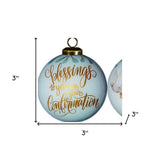 Gold Confirmation Hand Painted Mouth Blown Glass Ornament - Homeroots - Flyclothing LLC