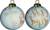 White and Gold Child of God Hand Painted Mouth Blown Glass Ornament - Homeroots - Flyclothing LLC
