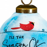 Season of Miracles Wordings Snowman Hand Painted Mouth Blown Glass Ornament - Homeroots - Flyclothing LLC