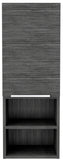 32" Smoky Gray Oak Accent Cabinet With Three Shelves