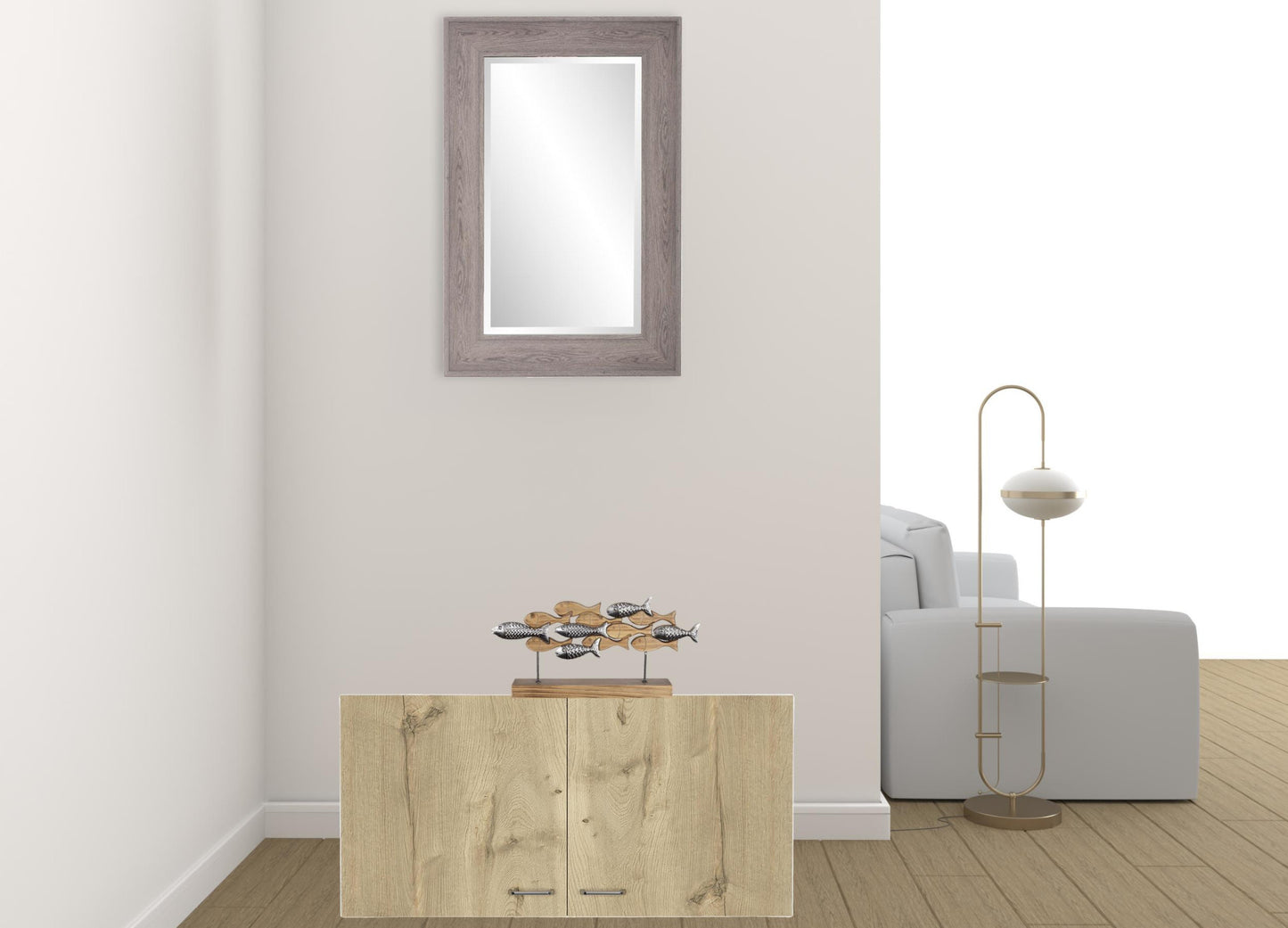 39" White And Light Oak Standard Accent Cabinet With One Shelf - Homeroots - Flyclothing LLC