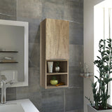 12" Wood Brown Standard Accent Cabinet With Four Shelves - Homeroots