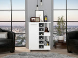 White Rolling Bar Cart With Wine Storage - Homeroots - Flyclothing LLC