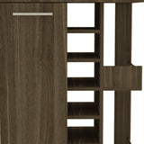 Brown Rolling Bar Cart With Wine Storage - Homeroots