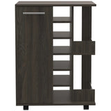 Espresso Rolling Bar Cart With Wine Storage - Homeroots - Flyclothing LLC
