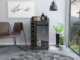 Espresso Rolling Bar Cart With Wine Storage - Homeroots