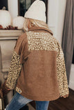 Leopard Button Up Drop Shoulder Jacket - Trendsi - Flyclothing LLC