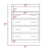 33" Black Wood Four Drawer Dresser - HomeRoots - Flyclothing LLC