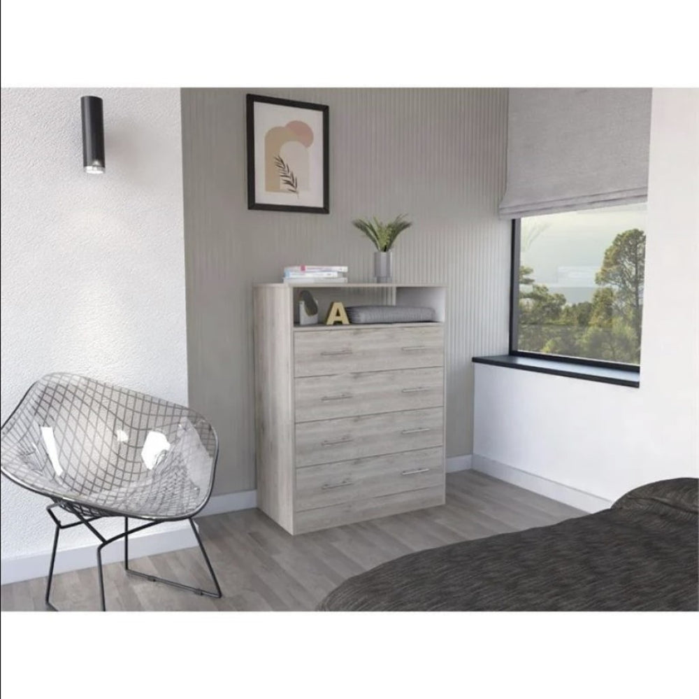 33" Light Grey Manufactured Wood Four Drawer Dresser - Homeroots - Flyclothing LLC