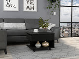 22" Black Manufactured Wood Rectangular Lift Top Coffee Table With Drawer - Homeroots - Flyclothing LLC