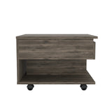 22" Dark Brown Manufactured Wood Rectangular Lift Top Coffee Table With Drawer - Homeroots
