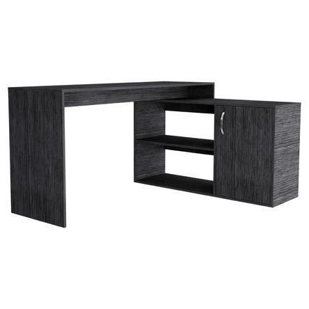 60" Gray L Shape Computer Desk - Homeroots