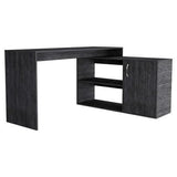 60" Gray L Shape Computer Desk - Homeroots
