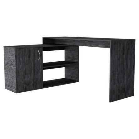 60" Gray L Shape Computer Desk - Homeroots