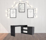 60" Gray L Shape Computer Desk - Homeroots