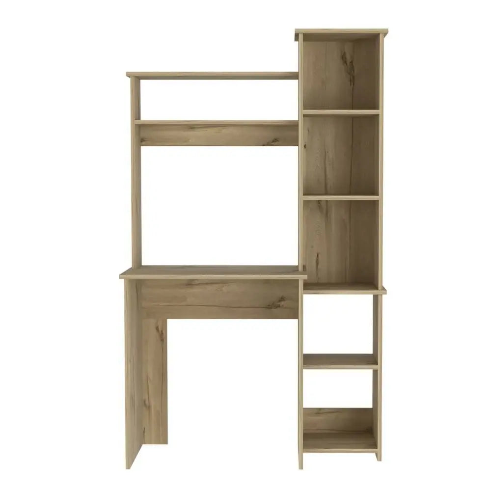 Modern Light Oak Office Desk with Storage Cabinet - Homeroots - Flyclothing LLC