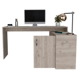 60" Light Gray L Shape Computer Desk - Homeroots - Flyclothing LLC