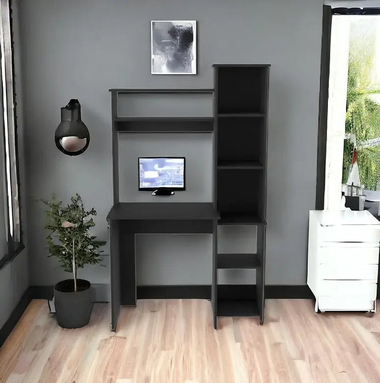40" Black Computer Desk - Homeroots - Flyclothing LLC