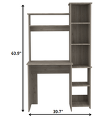 40" Light Gray Computer Desk - Homeroots - Flyclothing LLC