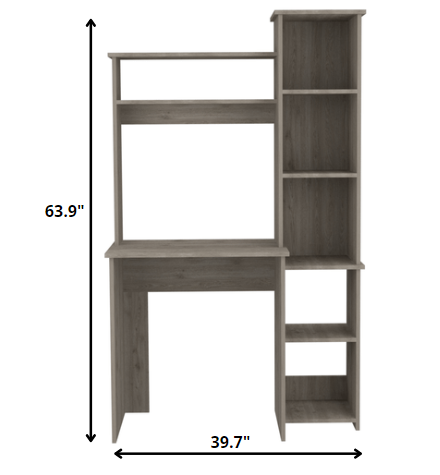 40" Light Gray Computer Desk - Homeroots - Flyclothing LLC