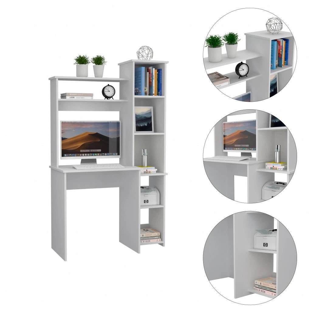 40" White Computer Desk - Homeroots - Flyclothing LLC
