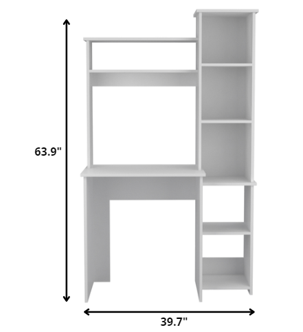 40" White Computer Desk - Homeroots - Flyclothing LLC
