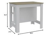 Modern White and Light Oak Kitchen Island - Homeroots - Flyclothing LLC