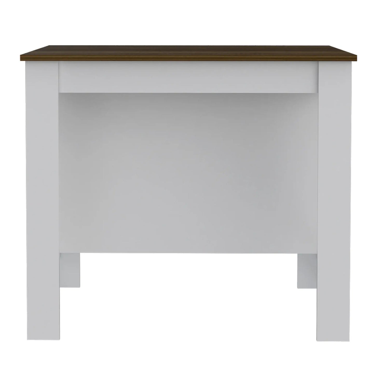 Modern White and Caramel Kitchen Island - Homeroots - Flyclothing LLC
