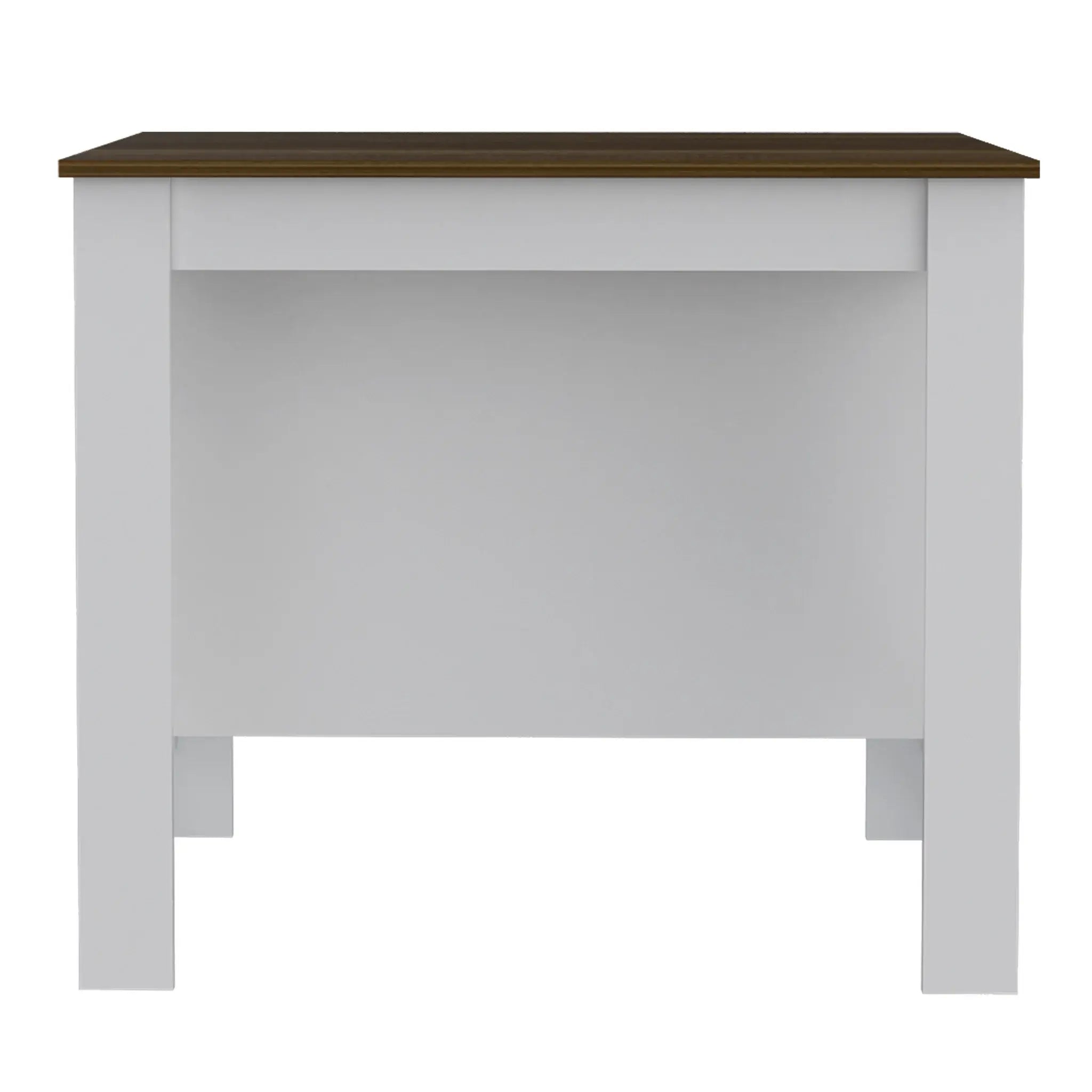 Modern White and Caramel Kitchen Island - Homeroots - Flyclothing LLC