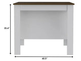 Modern White and Caramel Kitchen Island - Homeroots - Flyclothing LLC