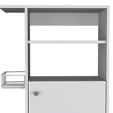 Contemporary White Rolling Kitchen Cart - Homeroots - Flyclothing LLC