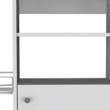Contemporary White Rolling Kitchen Cart - Homeroots - Flyclothing LLC