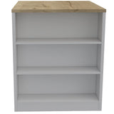 Stylish White and Pine Kitchen Counter and Dining Table Combination - Homeroots - Flyclothing LLC